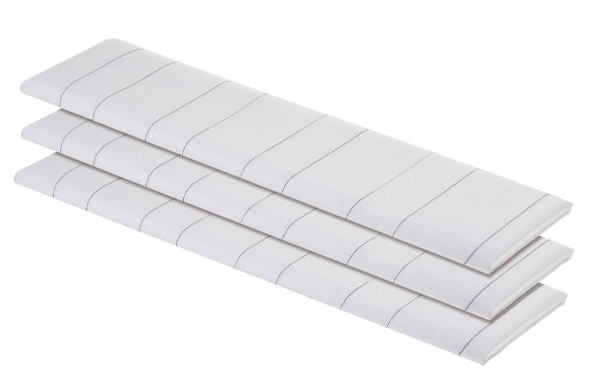 Store-Meterware weiß silber 100% Polyester H: ca. 260 cm