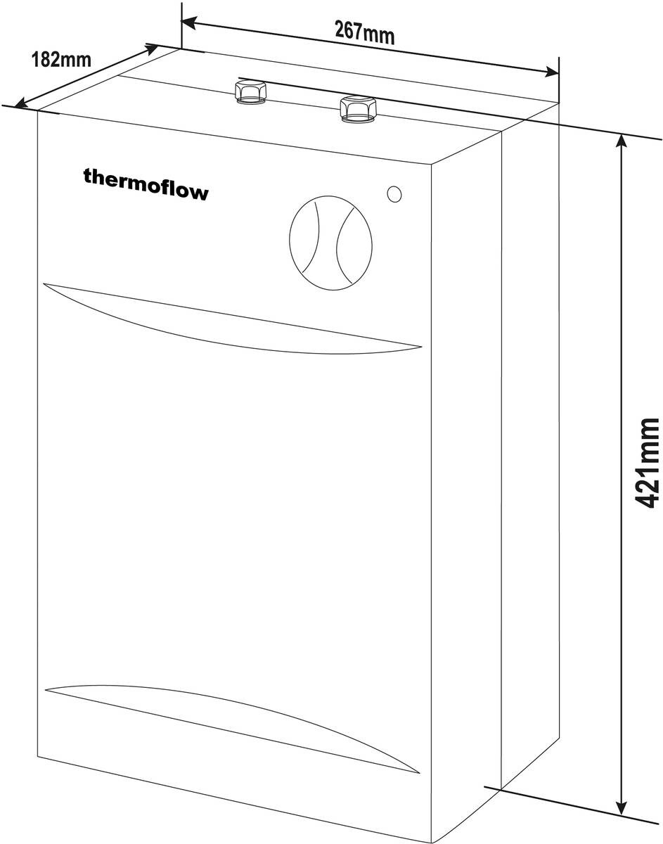 Respekta Untertischspeicher-Set Thermoflow weiß B/H/T: ca. 27x42x18 cm