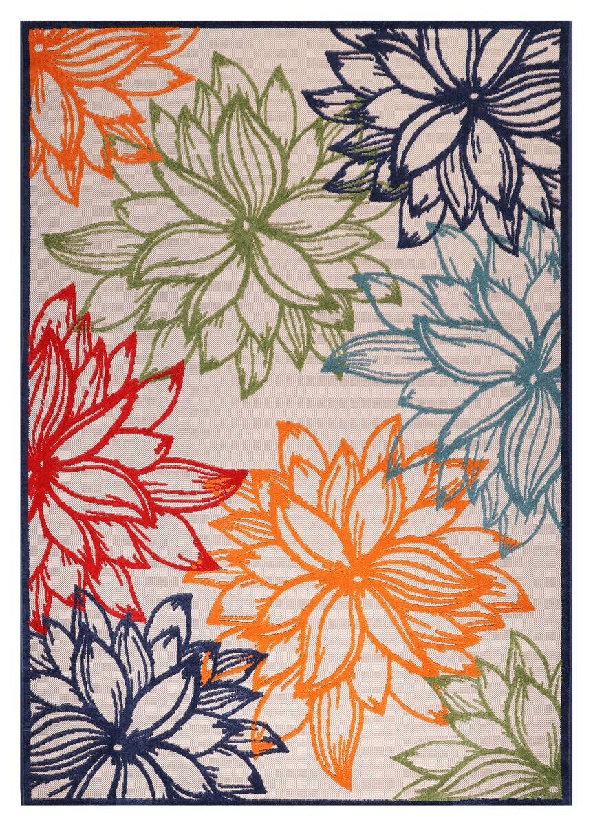 Sanat Outdoorteppich FLORAL bunt B/L: ca. 200x290 cm