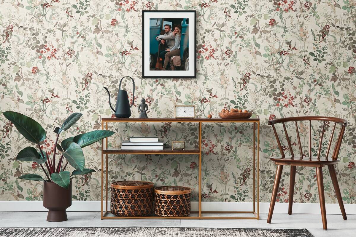 A.S.Creation Vliestapete rot weiß grün B/H/D: ca. 53x1005x9 cm