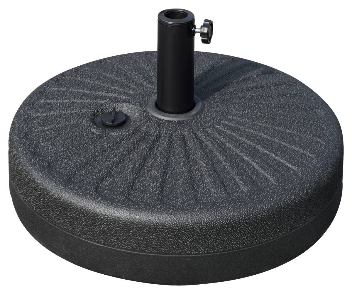 Outsunny Schirmständer schwarz Kunststoff H/D: ca. 28x51 cm