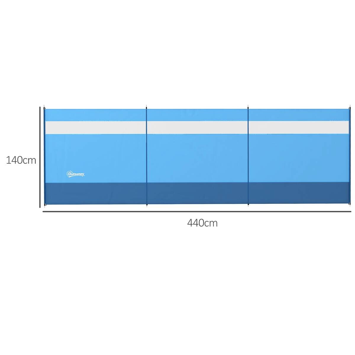Outsunny Windschutz B/H/L: ca. 1x140x440 cm