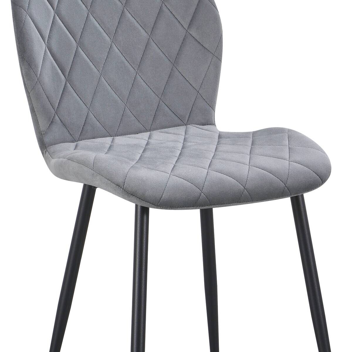 Stuhl Zoe grau Samtoptik B/H/T: ca. 45x85x58 cm