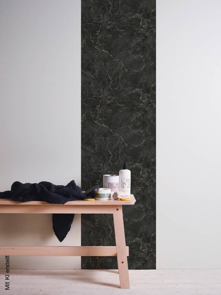 A.S.Creation Tapete gold schwarz B/H/D: ca. 52x250x7,5 cm