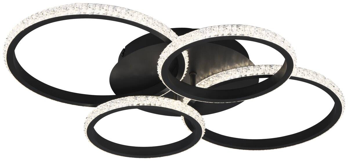 Reality LED-Deckenleuchte Cires mattschwarz Metall B/H/L: ca. 8,5x49,5x65,5 cm