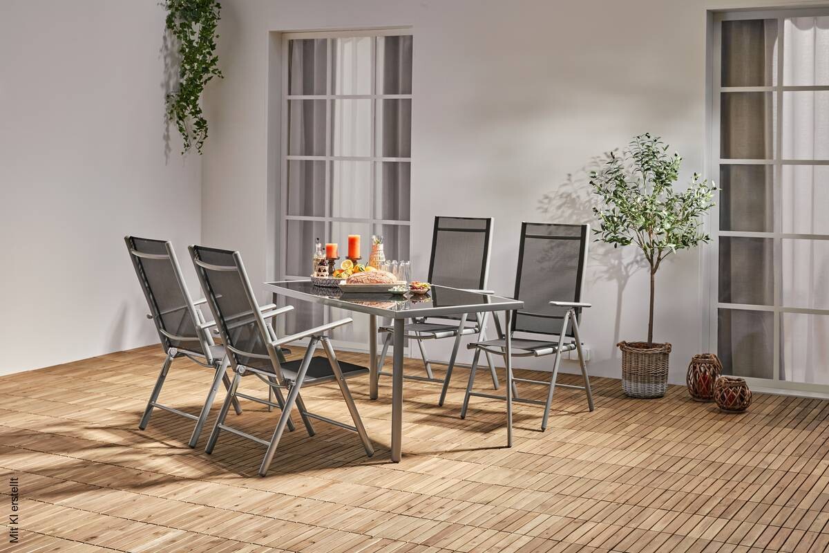 POCOline Patioset grau Alu