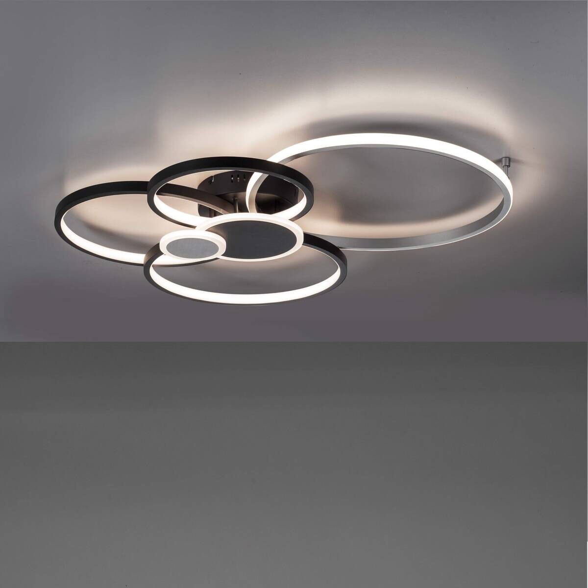 Just Light LED-Deckenleuchte schwarz Alu B/H/L: ca. 67x11,3x85 cm