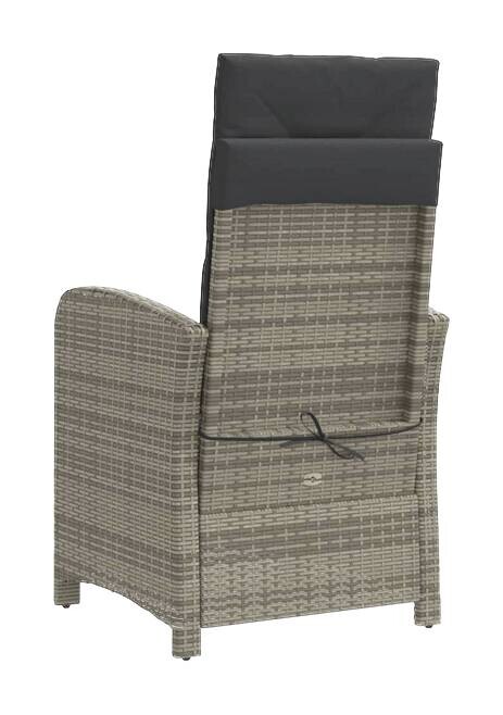 vidaXL Gartensessel grau Polyester B/H/L: ca. 61x93x61 cm