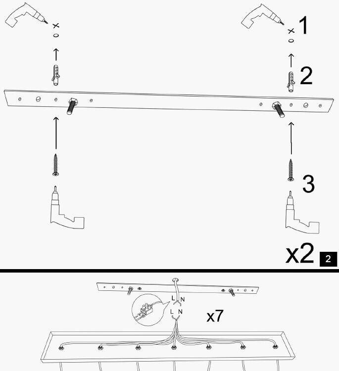 Opviq Pendelleuchte Tel schwarz Eisen B/H/T/L/D: ca. 20x115x20x70x22 cm E27 3 Brennstellen