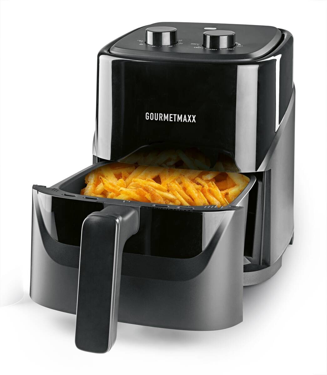 GOURMETmaxx Heißluftfritteuse 19170 schwarz Metall B/H/L: ca. 18,3x18,3x10,3 cm ca. 3,2 l