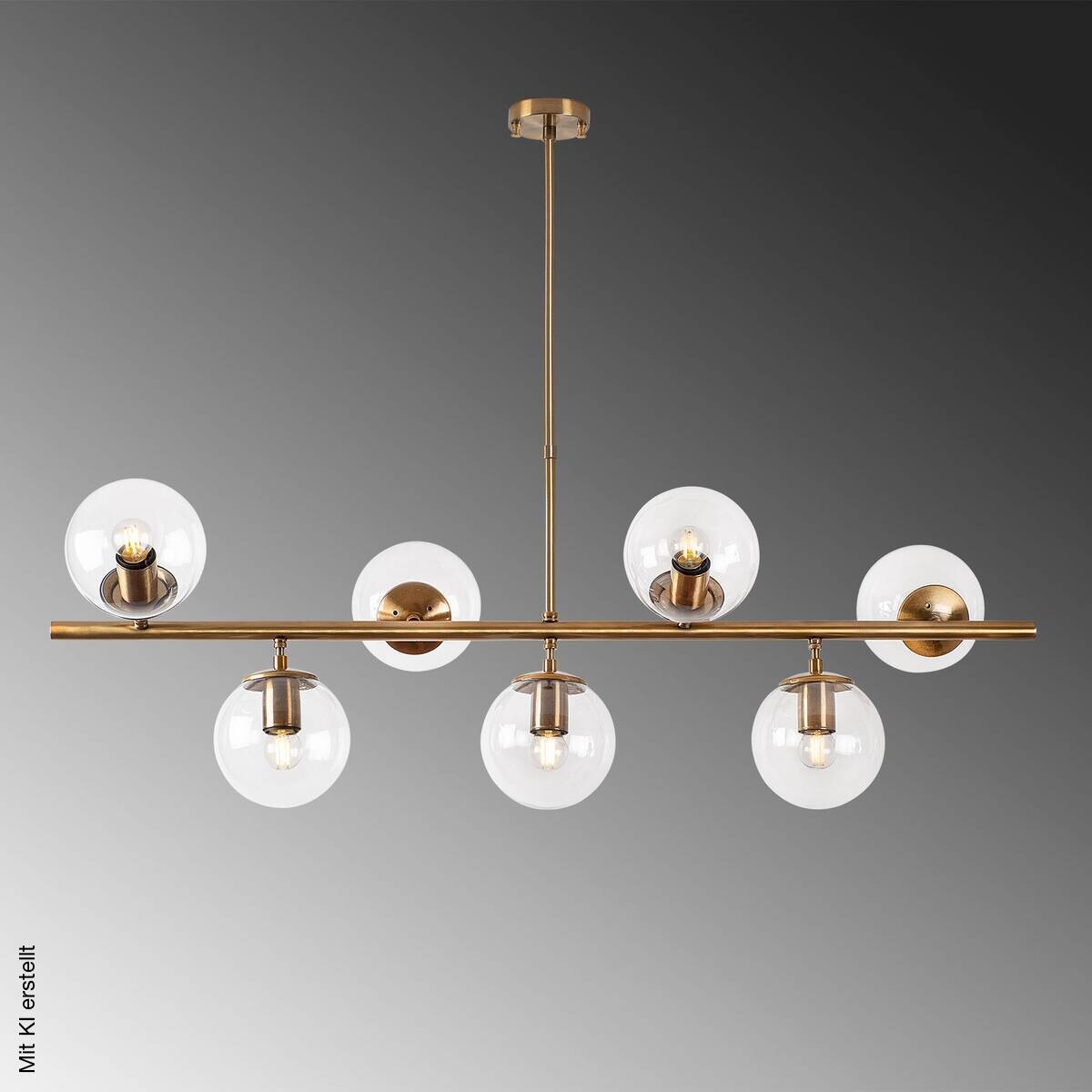 Opviq Deckenleuchte Fazli-10540 Metall B/H/T/L: ca. 113x85x40x113 cm E14 7 Brennstellen