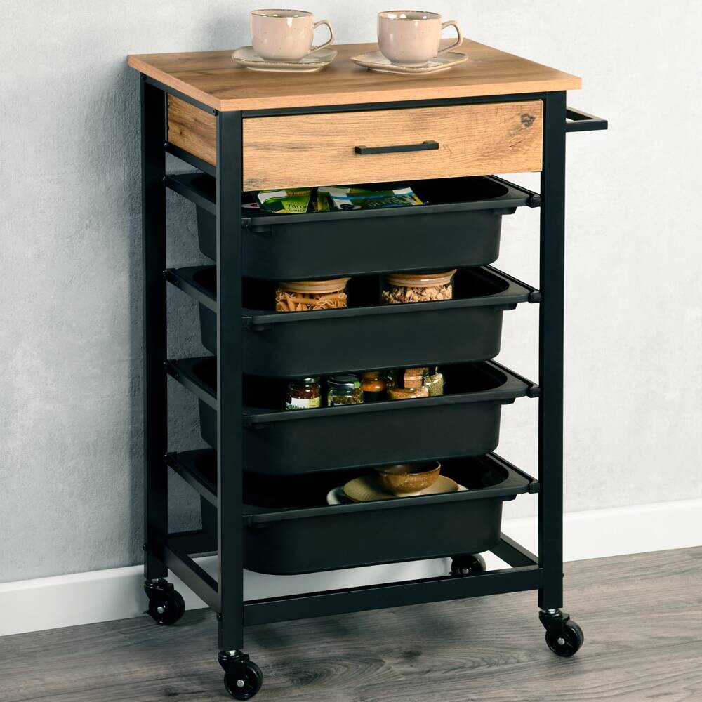 Kesper Küchenwagen natur Spanplatte B/H/T: ca. 47x85x37 cm