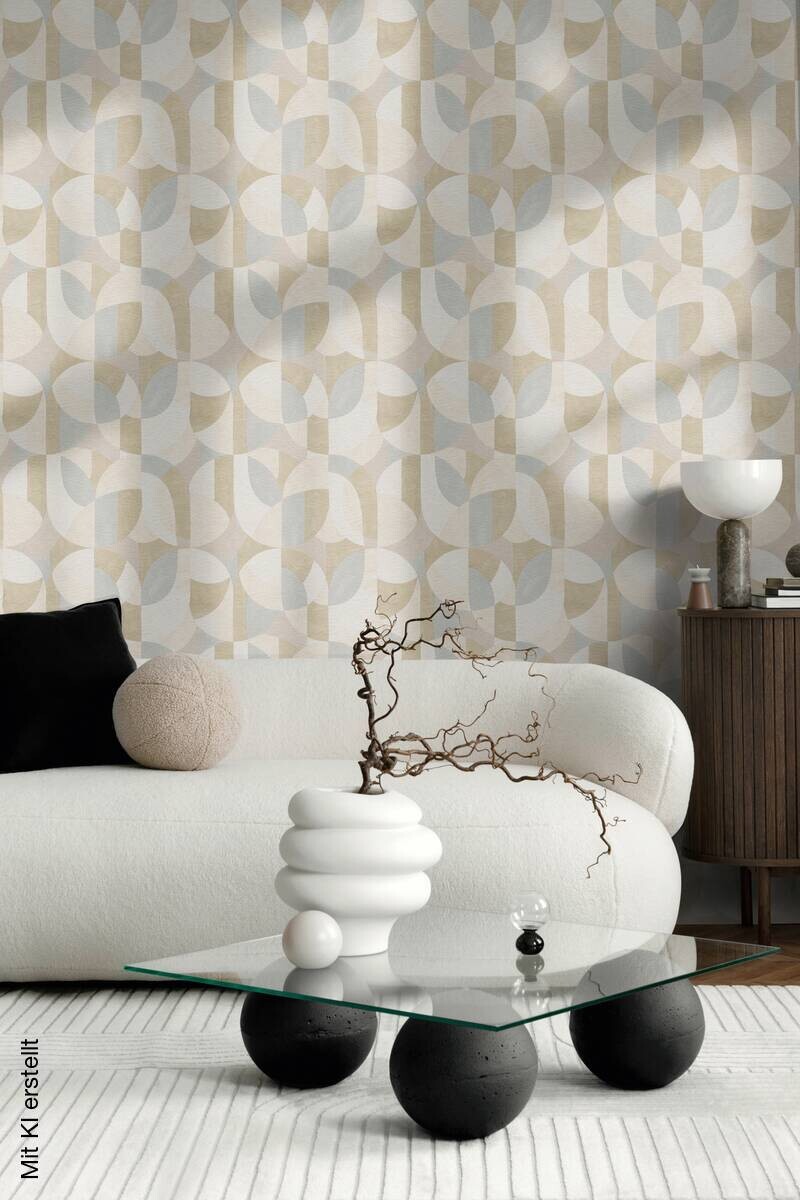 A.S.Creation Vliestapete creme beige B/H/D: ca. 53x1005x8,2 cm