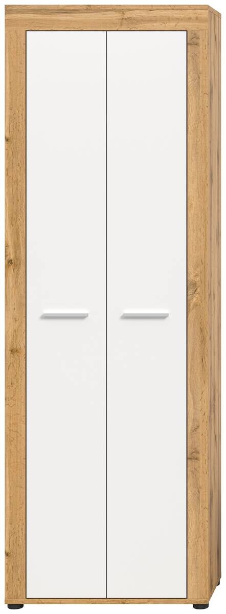 Garderobenschrank JAM Eiche Wotan Nachbildung weiß B/H/T: ca. 64x191x35 cm
