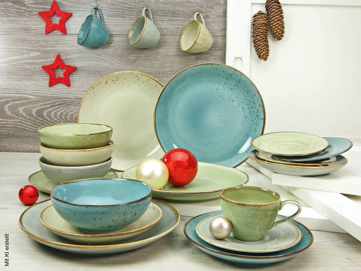 CreaTable Kombiservice Nature Collection bunt Porzellan 20 tlg.