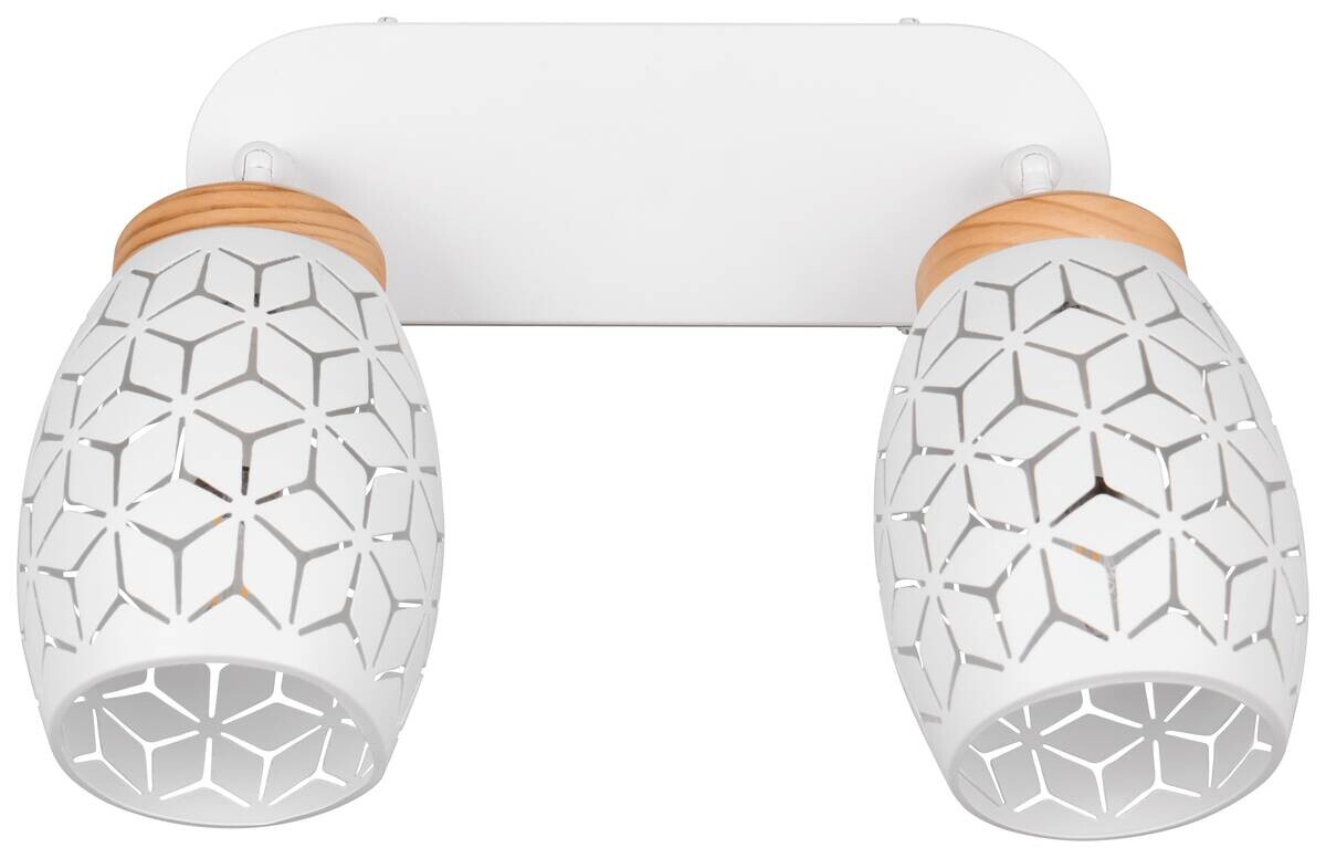 Reality Spots Bidar weiß Metall B/H/L: ca. 28x27x12 cm E14 2 Brennstellen