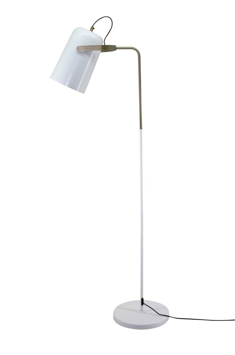 Kayoom Stehlampe weiß Eisen Kupfer Aluminium B/H/L: ca. 30x135x54 cm E27 1 Brennstellen