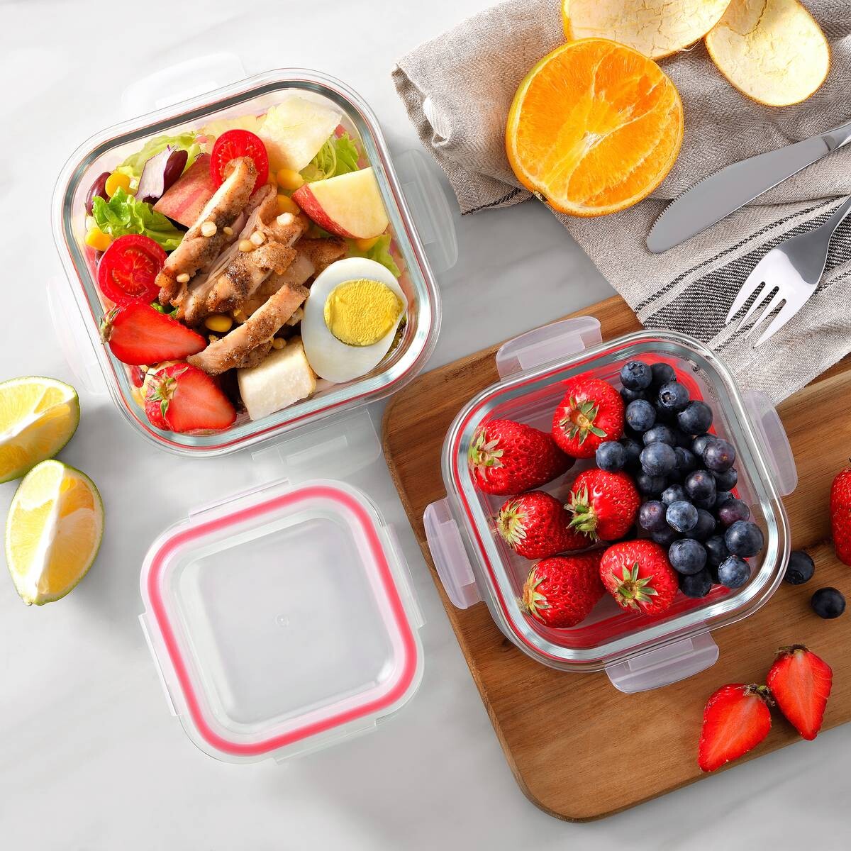 BERGNER Vorratsdosenset Go lovers rot