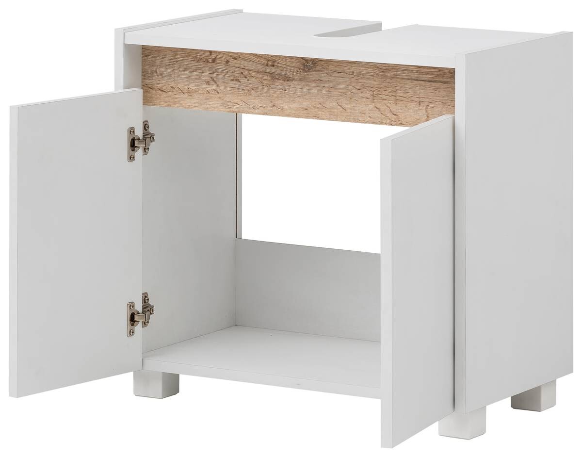 Waschbeckenunterschrank Cosmo perlweiß Optik B/H/T: ca. 56,9x54,6x33 cm