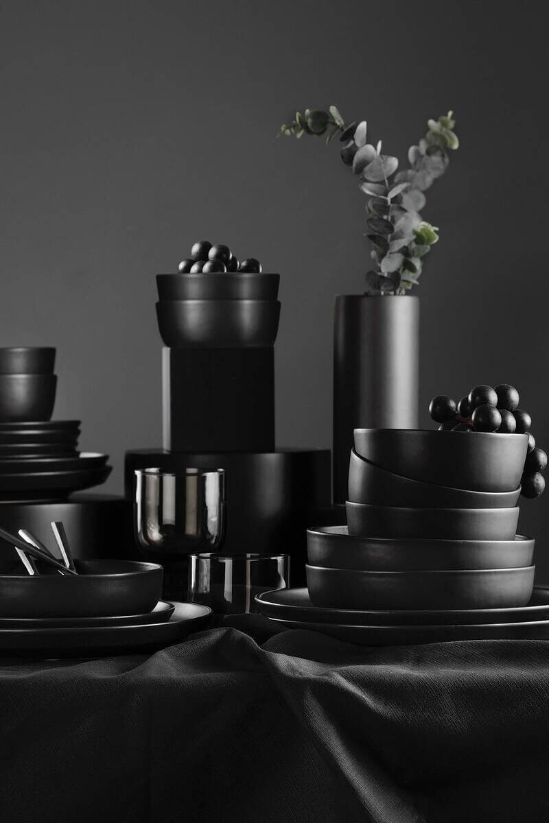 Hermia Concept Kombiservice schwarz Porzellan 18 tlg.