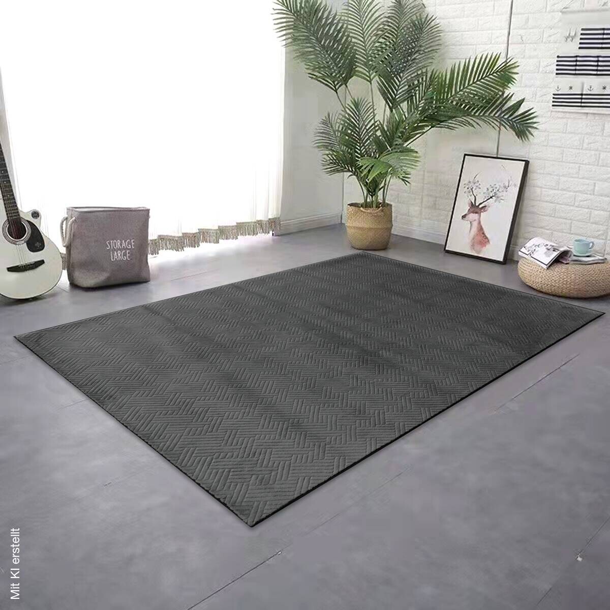 Kunstfell Monaco stone B/L: ca. 80x150 cm