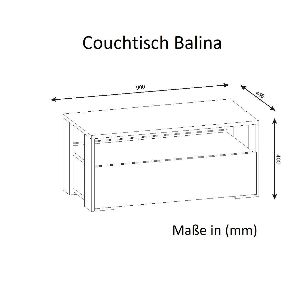 Couchtisch Balina weiß B/H/T: ca. 90x40x45 cm