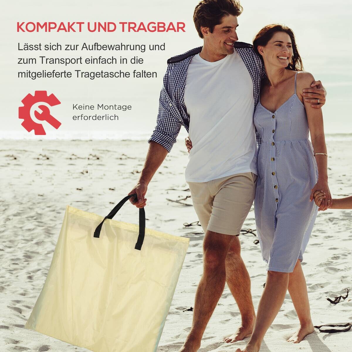 Outsunny Strandliege 2er Set hellblau Stahl B/H/L: ca. 53x35x124 cm