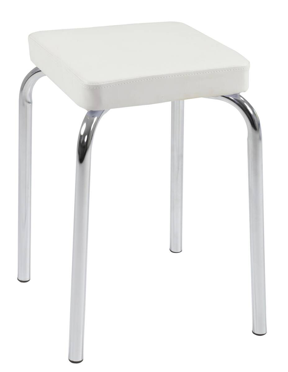 Barhocker Sandra weiß Kunstleder B/H/T: ca. 31x46x31 cm