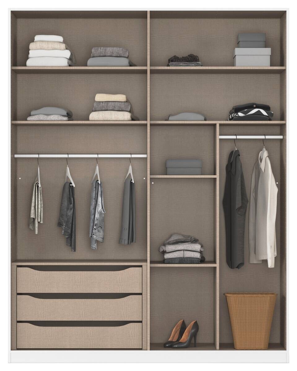 Kleiderschrank Alabama Alpinweiß B/H/T: ca. 181x229x54 cm