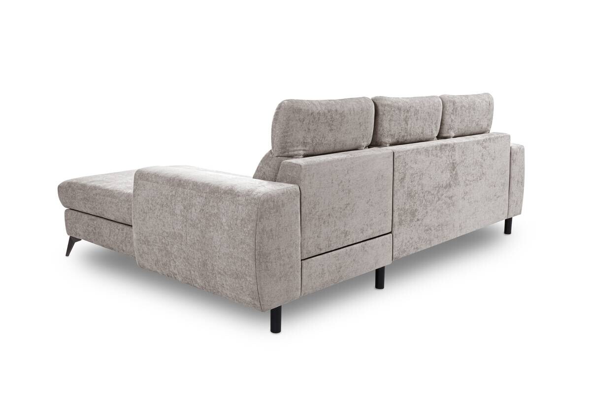 Ecksofa mit Bettfunktion und Bettkasten sand Microfaser B/T: ca. 264x191 cm
