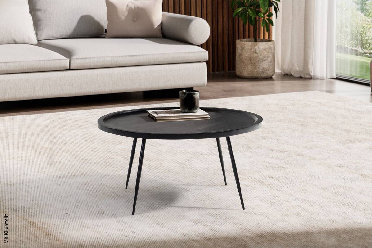 Couchtisch schwarz H/D: ca. 38x75 cm