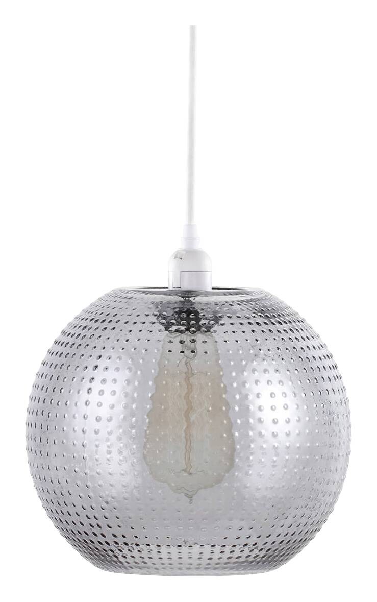 Kayoom Pendelleuchte Saturn grau Glas B/H/L: ca. 26x26x26 cm E27 1 Brennstellen