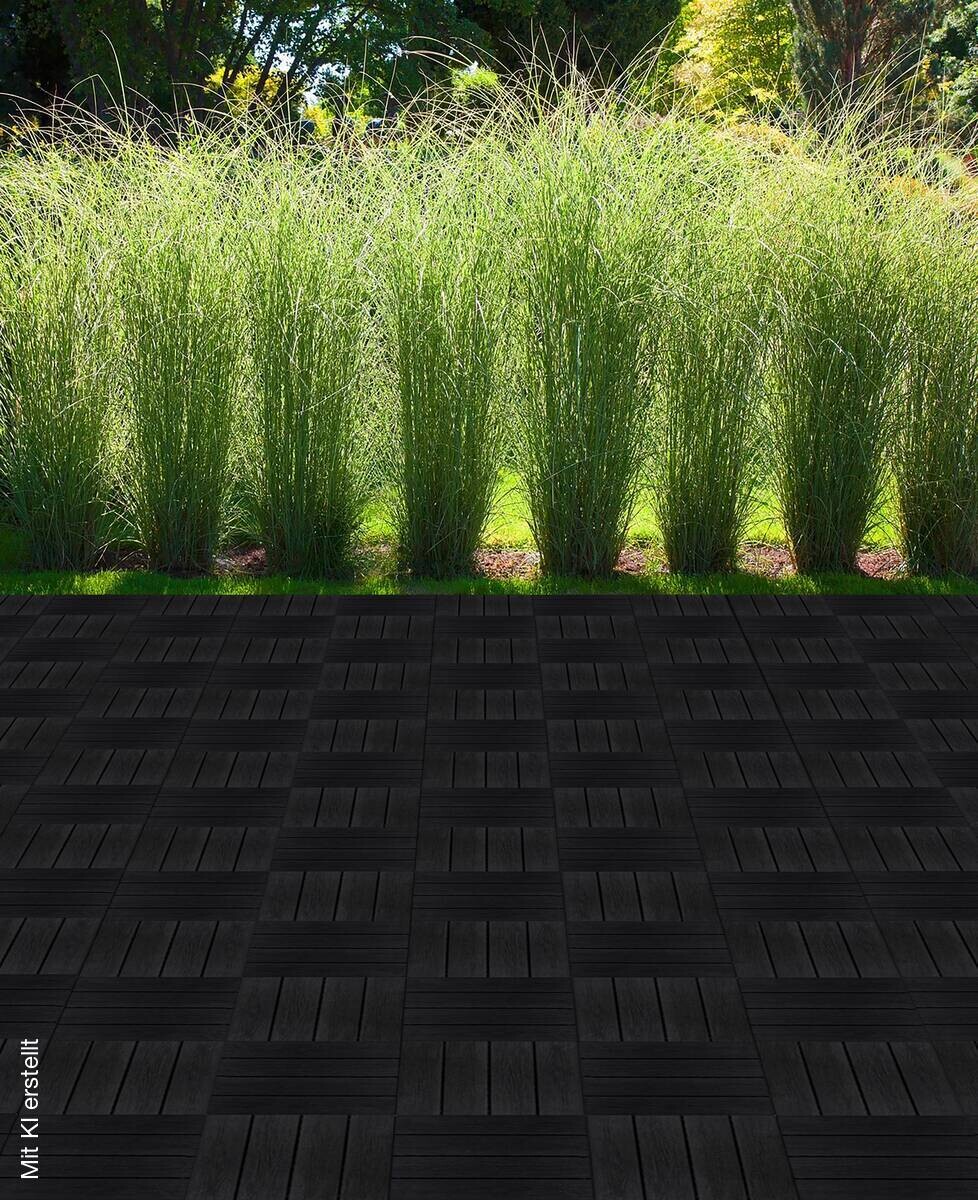 POCOline Terrassenfliese WPC, 6 Stück im Paket anthrazit B/L: ca. 30x30 cm