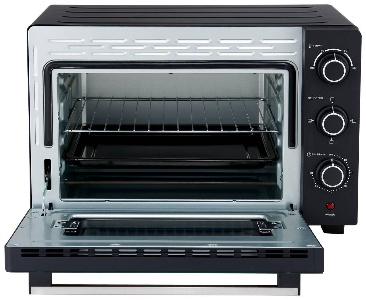 POCOline Mini-Backofen silber Metall B/H/L: ca. 42,6x33,7x51,1 cm