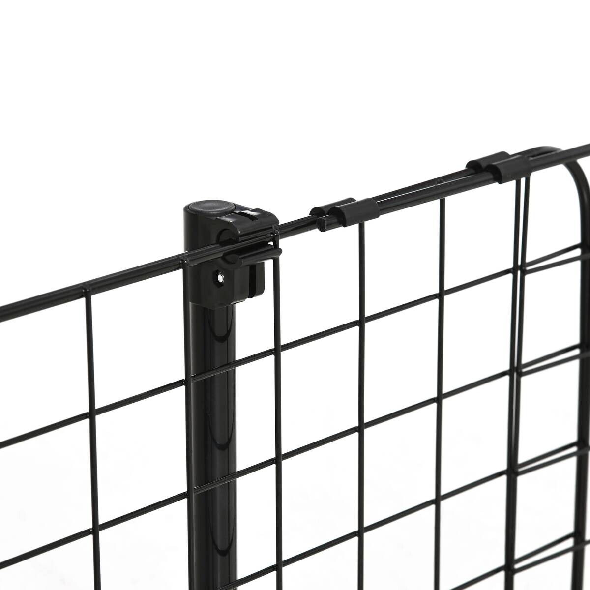 PawHut Hunde-Schutzgitter schwarz Kunststoff B/H/L: ca. 0,6x152x30 cm