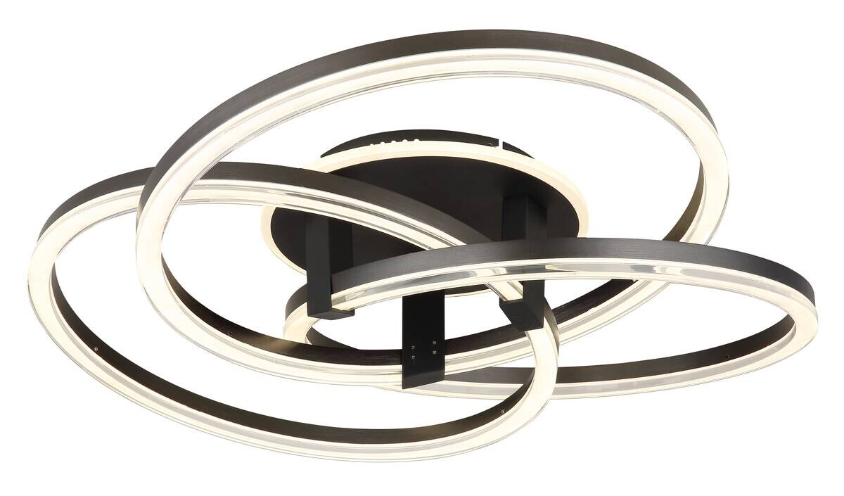 GLOBO Deckenleuchte Opal anthrazit Metall Aluminium H/D: ca. 25x78 cm 1 Brennstellen