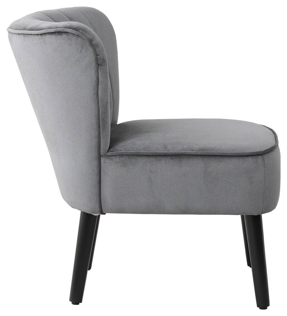Sessel Emily grau Microfaser B/H/T: ca. 57x76x72 cm