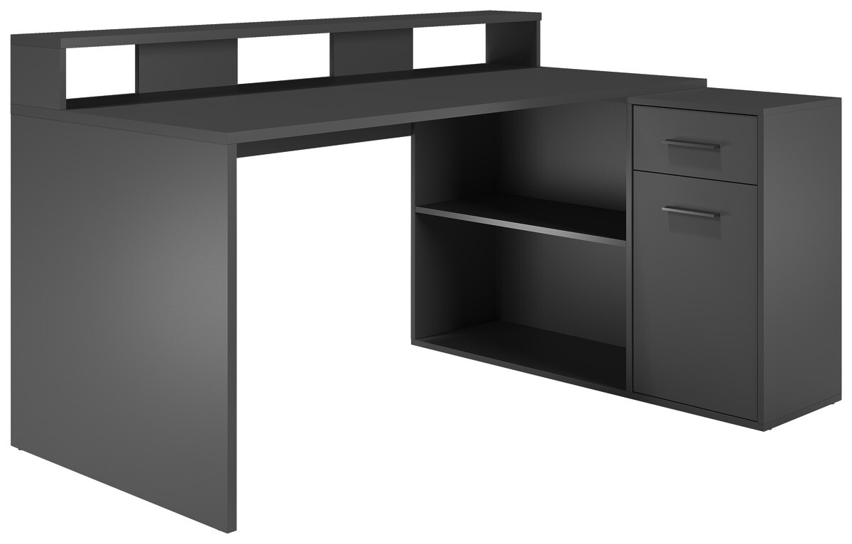 Schreibtisch Gamer anthrazit matt B/H/T: ca. 160x92x115 cm