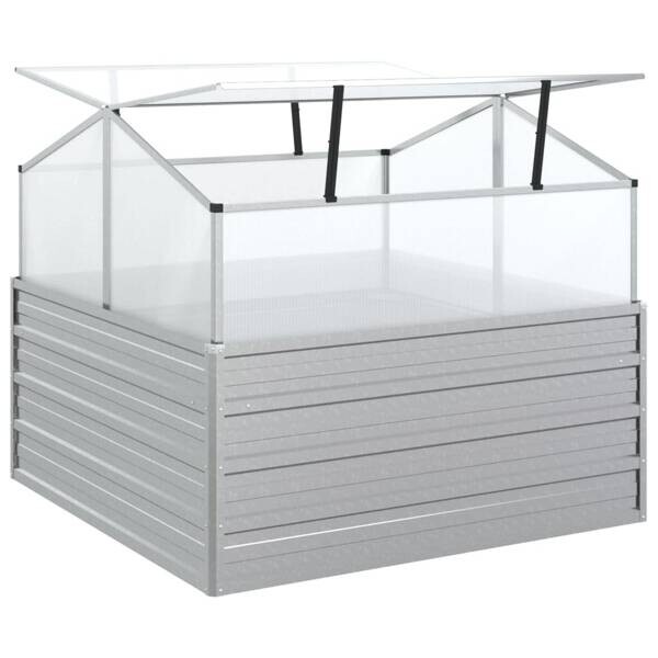 Garten-Hochbeet silber Stahl B/H/L: ca. 100x85x100 cm
