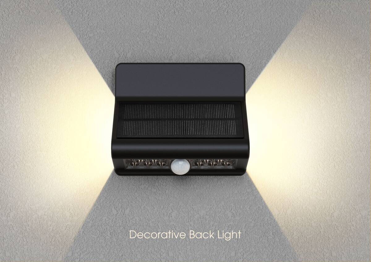 Solar-Wandleuchte B/H/L: ca. 7x10,5x12 cm