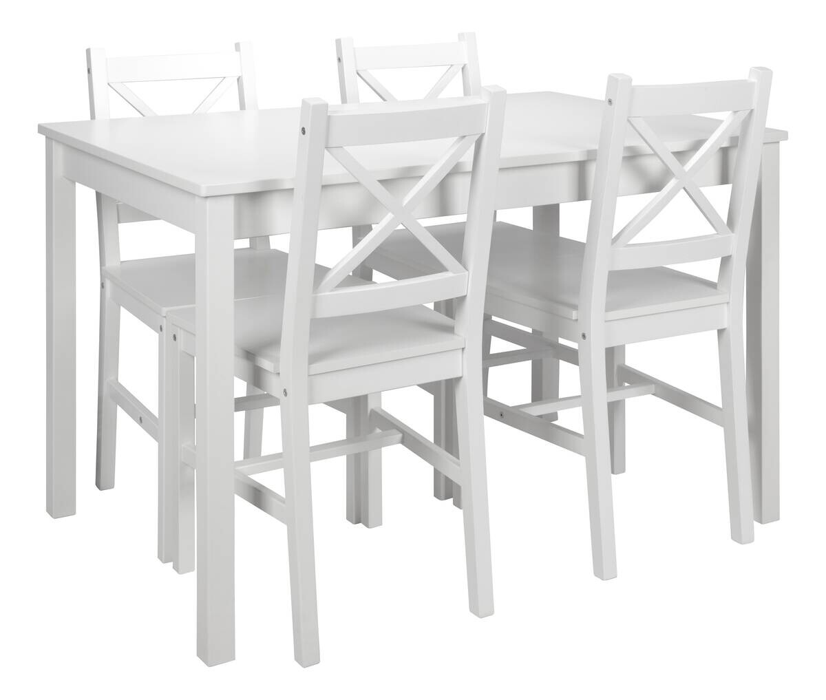 Tischgruppe Hanna weiß Holz B/H/T: ca. 118x73x75 cm