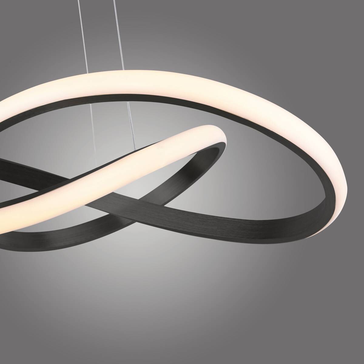 Just Light LED-Pendelleuchte MARIA 15402-18 schwarz Aluminium Gummi H/D: ca. 120x57 cm 1 Brennstellen