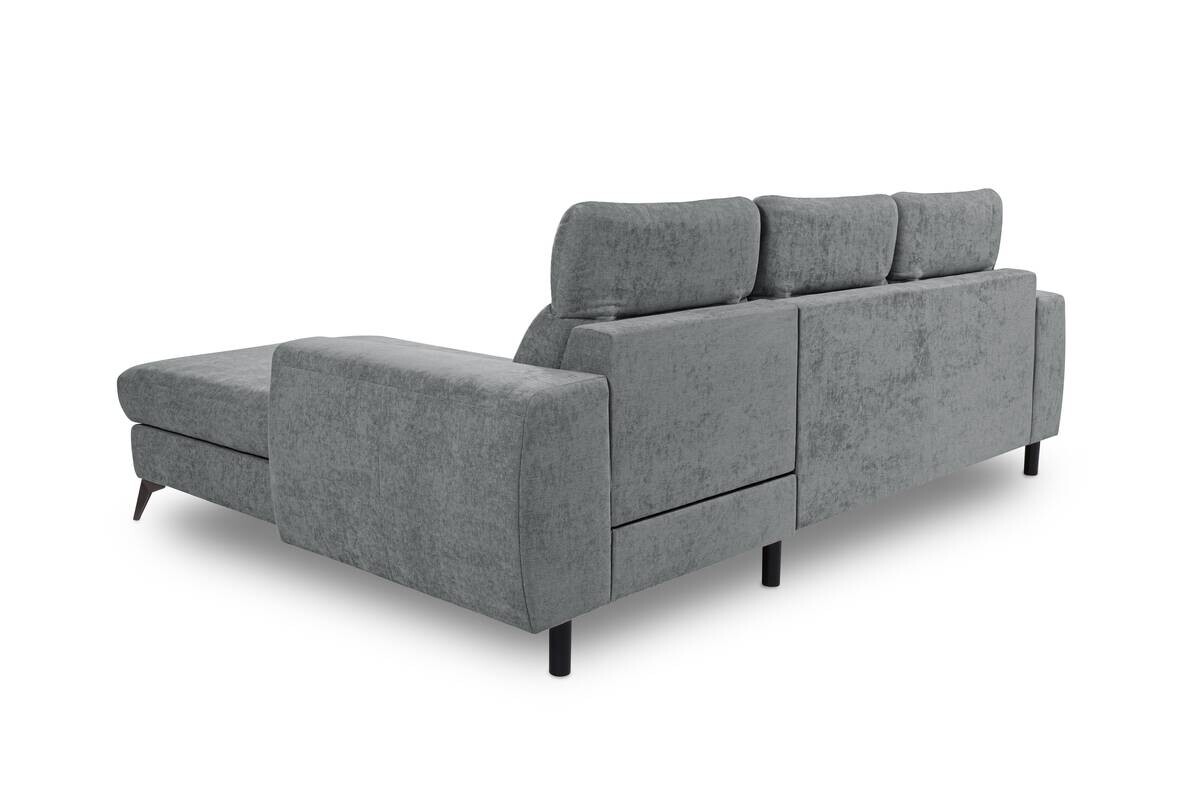 Ecksofa mit Bettfunktion und Bettkasten anthrazit Microfaser B/T: ca. 264x191 cm