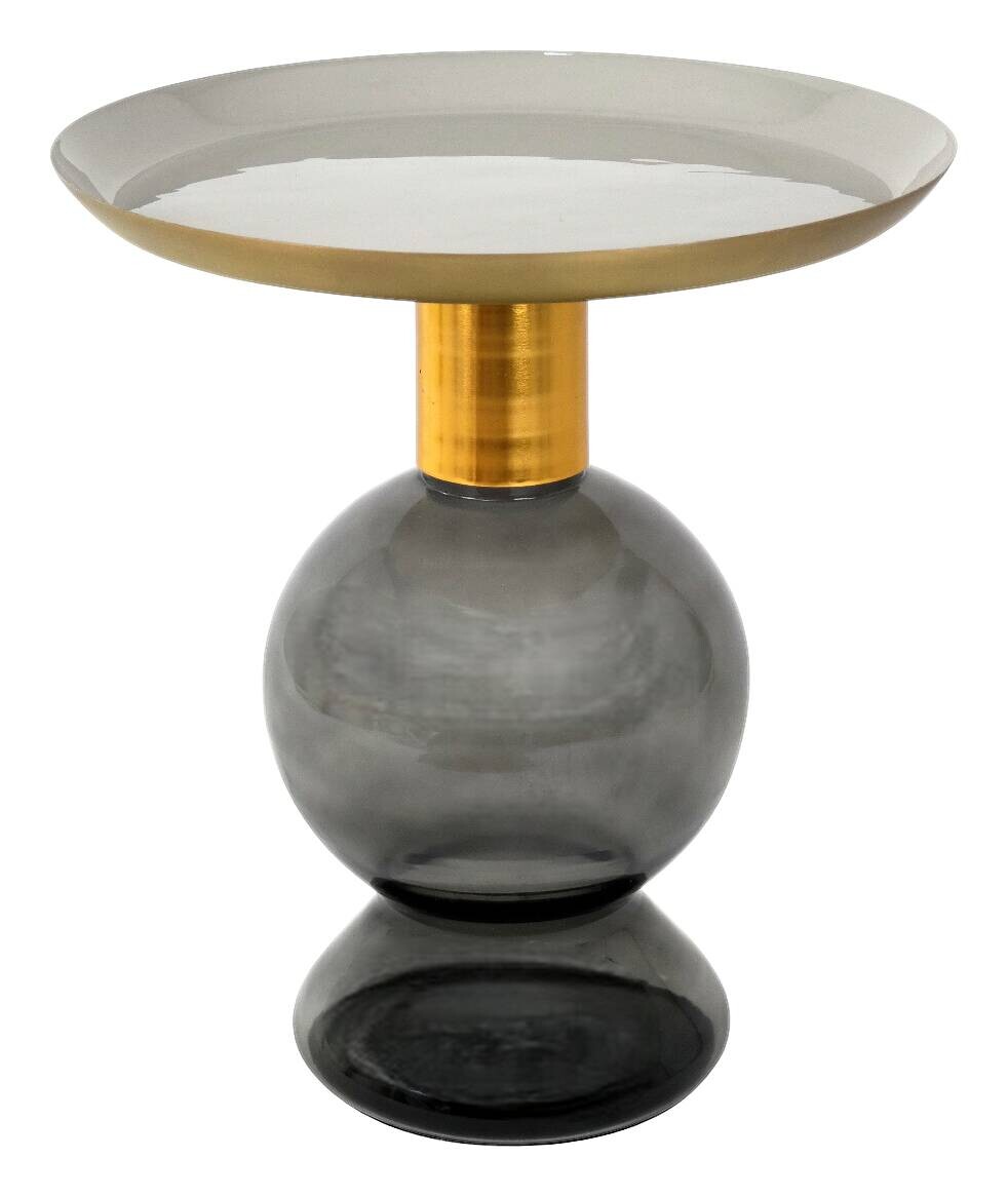 Beistelltisch Mattia creme Metall H/D: ca. 60x50 cm