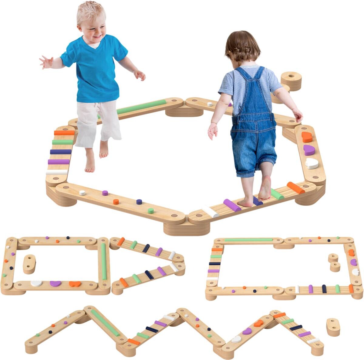 AIYAPLAY Kinder Balancierbalken B/H/L: ca. 115x8,5x130 cm