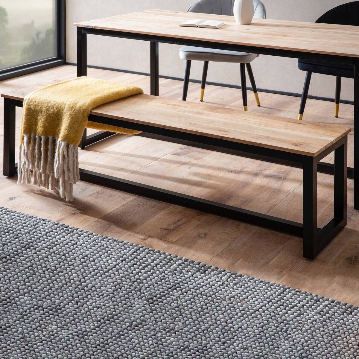 Sitzbank braun B/H/T: ca. 160x45x40 cm