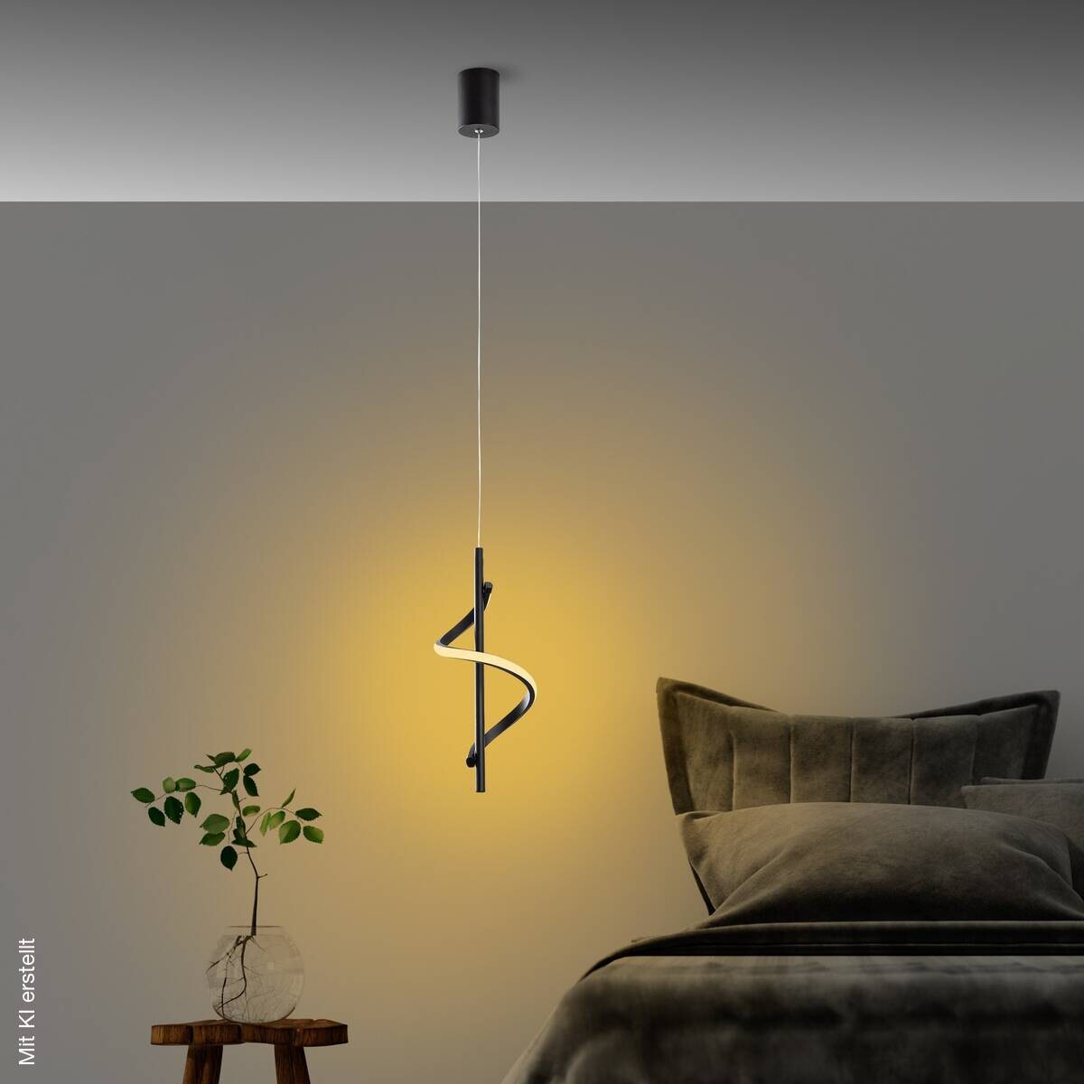 Opviq LED-Pendelleuchte schwarz B/H/T: ca. 16x100x16 cm