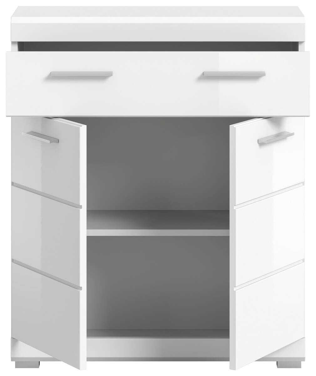 Schrank Scout weiß weiß Hochglanz B/H/T: ca. 74x88x31 cm
