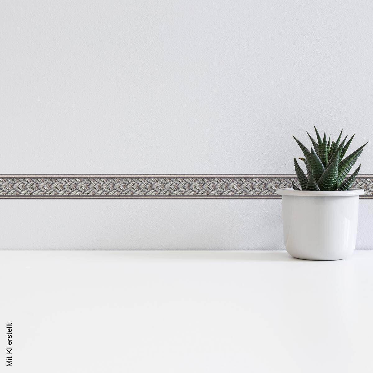 A.S.Creation Bordüre silber beige B/H/D: ca. 4x500x7 cm