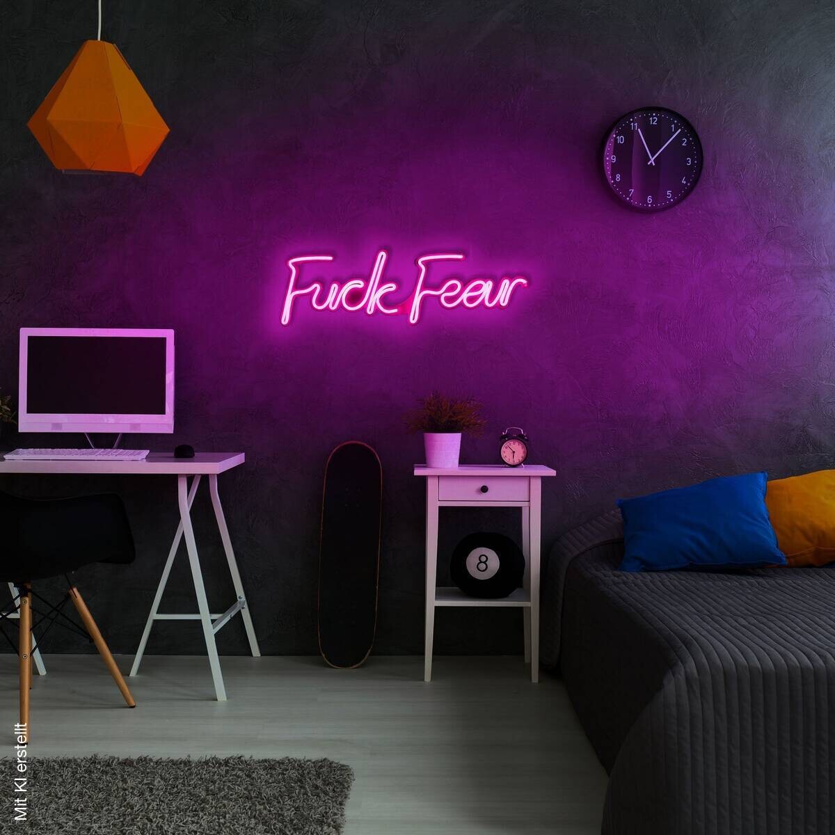 Opviq LED-Wandleuchte rosa PVC B/H/T/L: ca. 49x15,5x2x49 cm